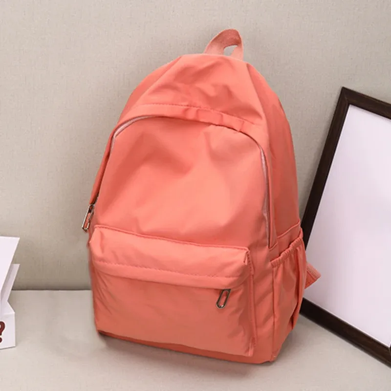 femmes cartable étanche grande capacité école sac à dos lisse fermeture éclair solide adolescents fille sac à dos décontracté sac étudiant approvisionnement nouveau