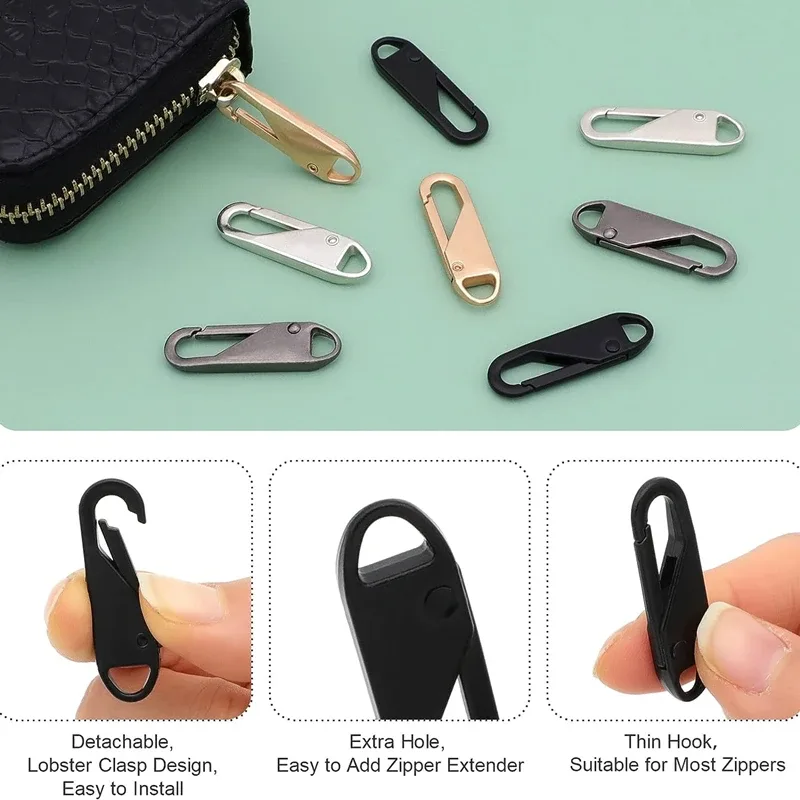 tête de fermeture éclair instantanée pour bricolage, extracteur de curseur de fermeture éclair, réparation de sac, remplacement de la mauvaise structure, sac de voyage, valise, artisanat de couture, 20-5 pièces