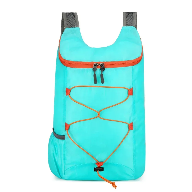 sac de sport en nylon imperméable léger haute densité, sac à dos pliant extérieur multifonctionnel adapté au camping et à la randonnée