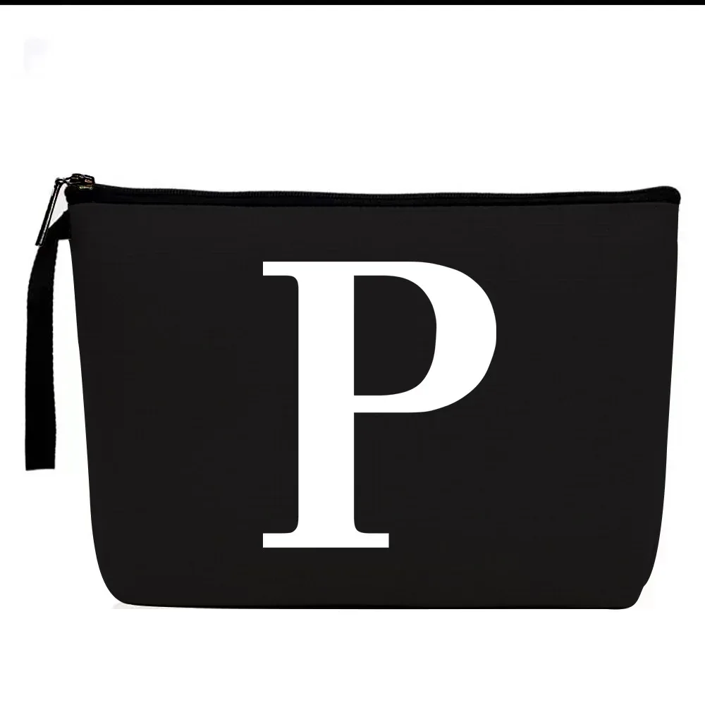 sac à cosmétiques à motifs de lettres, trousse de maquillage, organisateur d'articles de toilette, pochette de rangement de lavage, étui de maquillage pour cadeaux de mariage