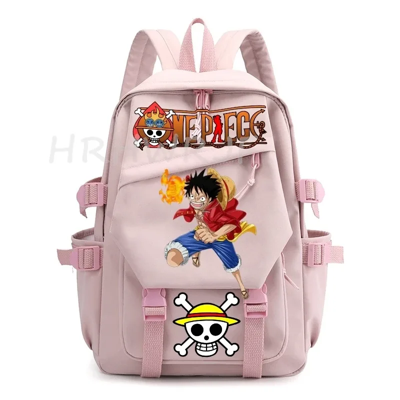 sac à dos anime one piece monkey d luffy, sac à dos d'université, sac à dos de voyage pour fille, sac à dos en nylon pour ordinateur portable, sacs d'école pour femmes et hommes