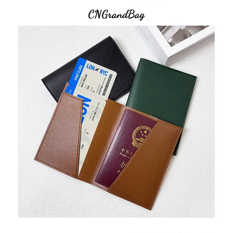 porte-billets personnalisé gratuit, simple et polyvalent, motif palmier, en cuir, multifonctionnel, avec étiquette de bagage et coffret cadeau