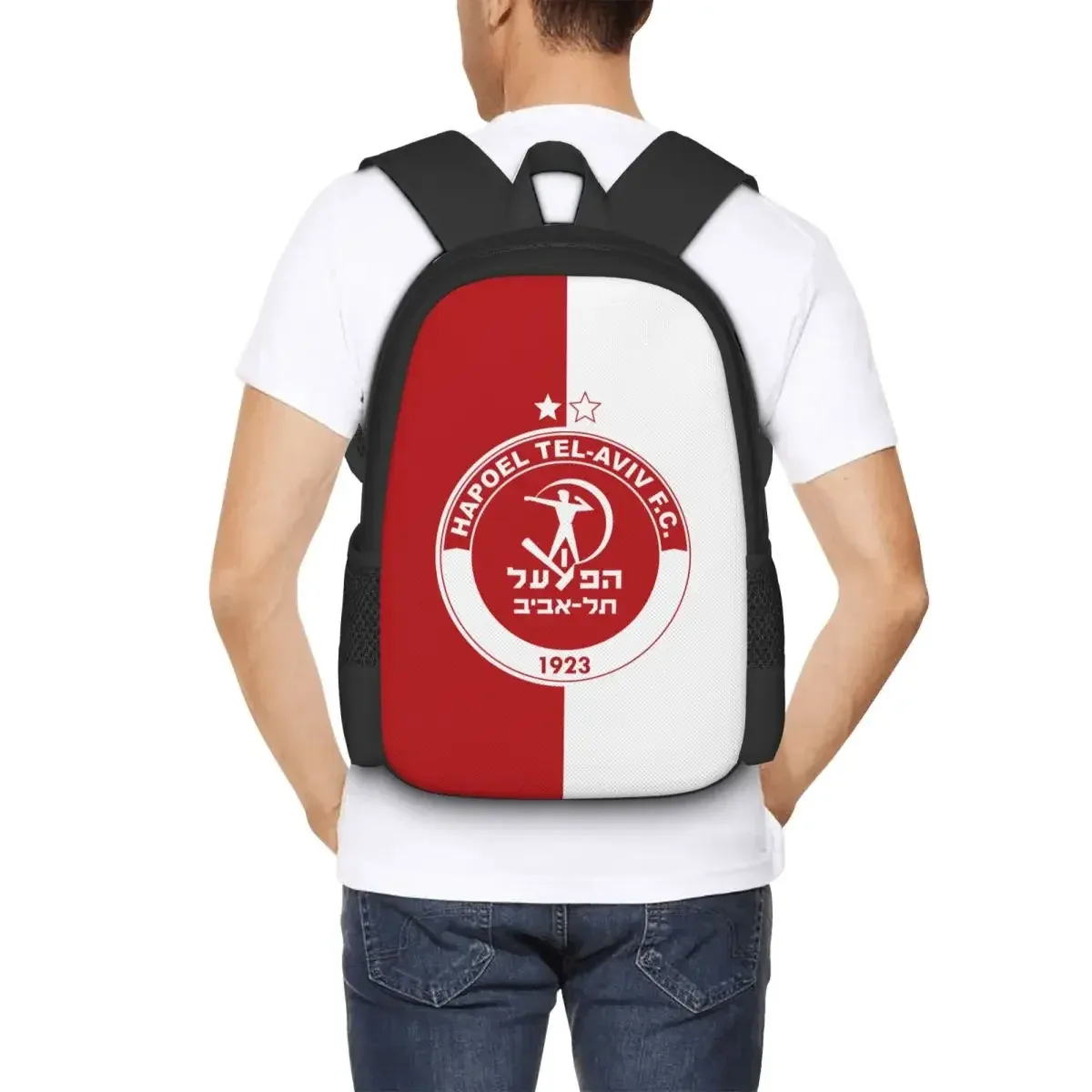 hapoel tel aviv sac à dos de voyage pour ordinateur portable, sac d'ordinateur d'école d'affaires, cadeau pour hommes et femmes