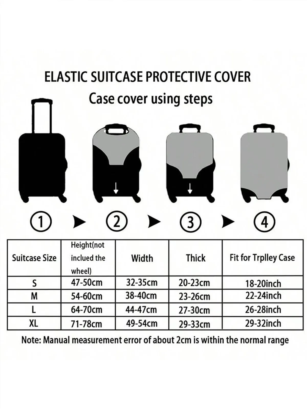 housse de bagage imprimée girafe inclinée de style dessin animé, adaptée aux bagages de 18 à 32 pouces, protection de valise, accessoires de voyage