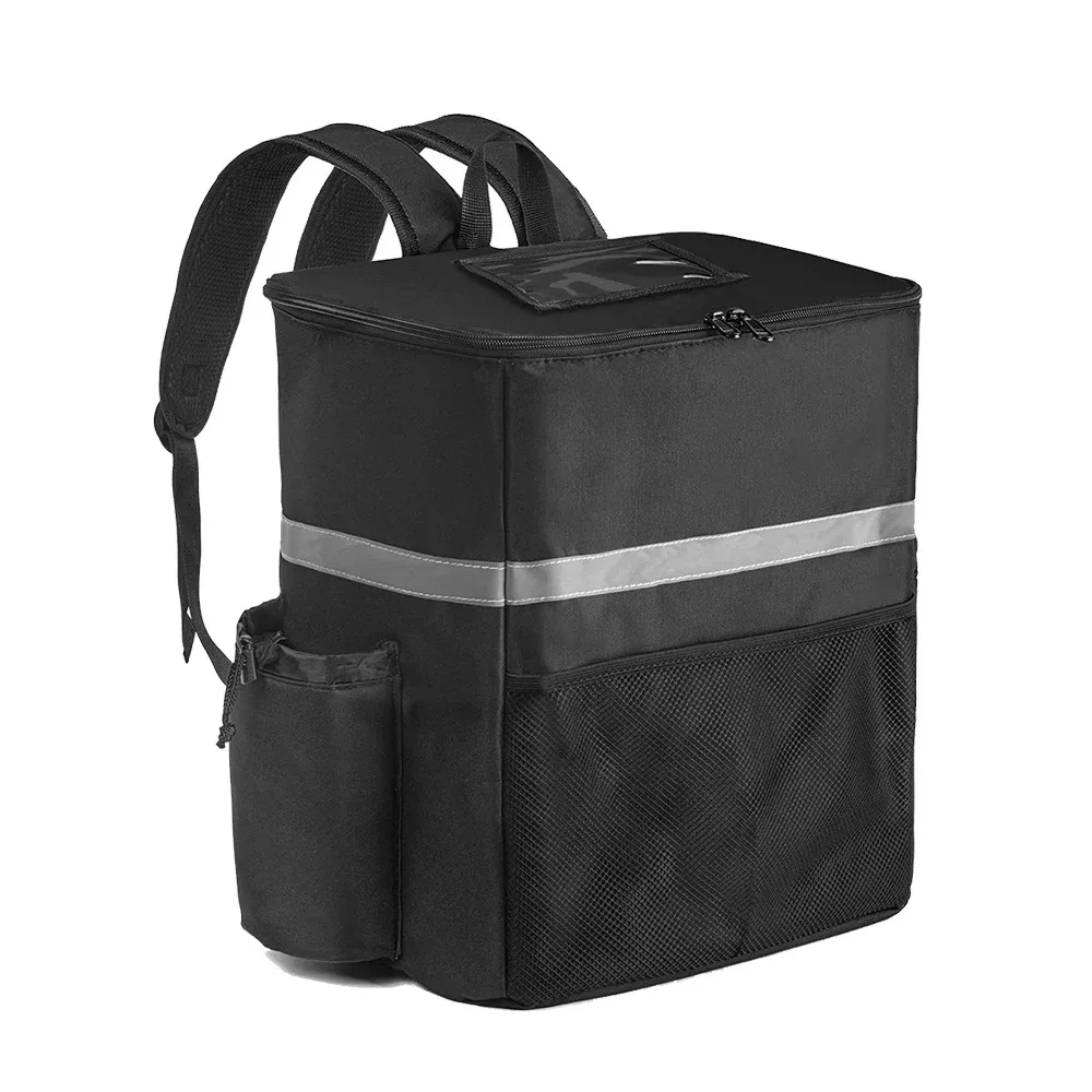 sac à dos de livraison isolé-sac de livraison de nourriture thermique pour les pilotes, sac à dos d'extérieur et d'épicerie de grande capacité 30l