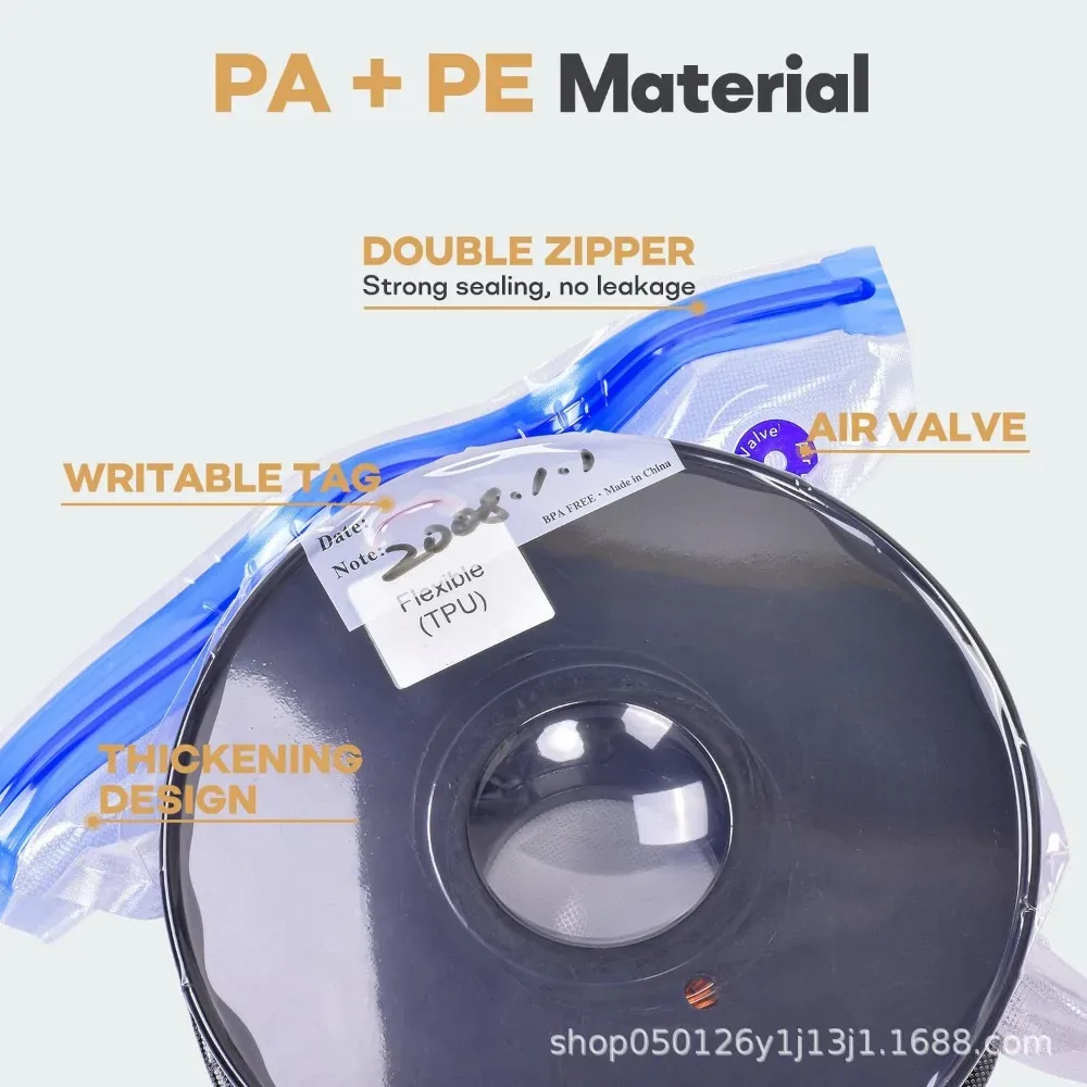 sacs de rangement sous vide pour filament d'imprimante 3d, hermétiques, anti-humidité, anti-poussière, réutilisables, avec valve unidirectionnelle, consommables d'impression 3d