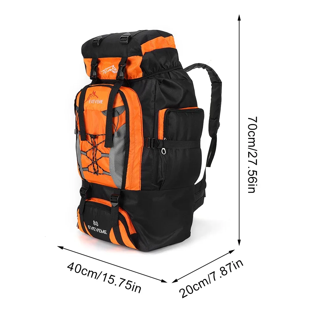 sac à dos de voyage 80l pour hommes, grand sac de randonnée, sac à dos de tourisme, imperméable, pour sports de plein air, escalade et alpinisme