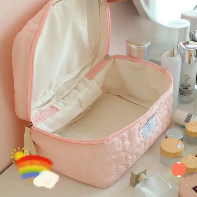 nouvelle trousse de toilette de voyage style ins couleur bonbon, sac de maquillage léger et luxueux pour femme, trousse à rouge à lèvres portable