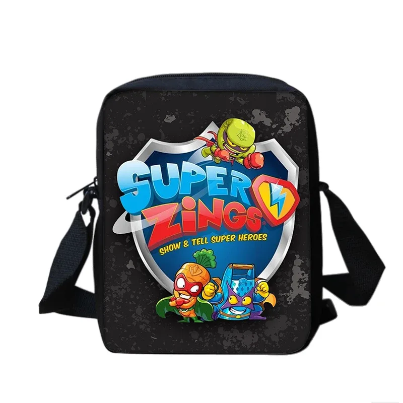 super zings garçon et fille dessin animé imprimé sac à bandoulière enfants fourre-tout décontracté sac de téléphone hommes et femmes sac à provisions meilleur cadeau d'anniversaire