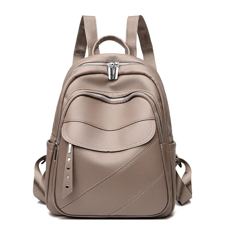 nouveauté sac à dos en pu sac à main pour femmes sac à bandoulière sac à bandoulière souple grand sac à dos décontracté élégant