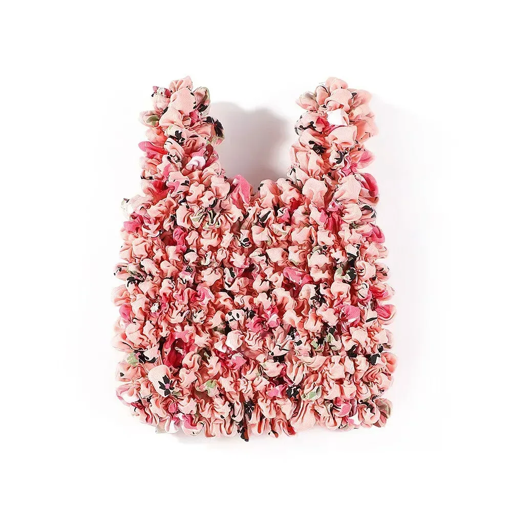 sac pliable à bulles réutilisable, grande capacité, multi-usages, plissé, flexible, sac à main en mousseline, sac de rangement portable, voyage