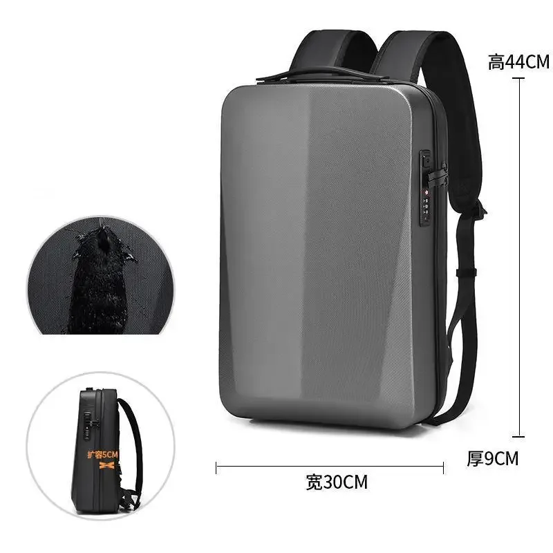 sac à dos de voyage multifonctionnel pour homme, sac à dos rigide de loisirs, grande capacité, avec serrure à combinaison, sac pour e-sport