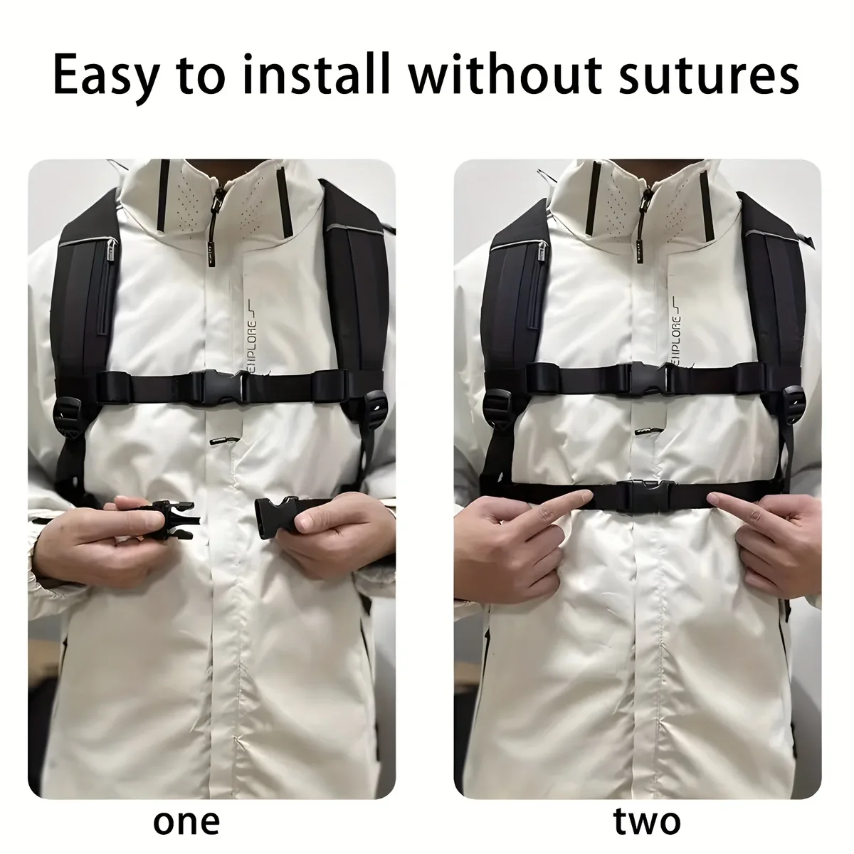 sangles de sac à dos en polyester noir, 1/2/4 pièces, sangle de poitrine réglable avec boucle sécurisée, design minimaliste léger