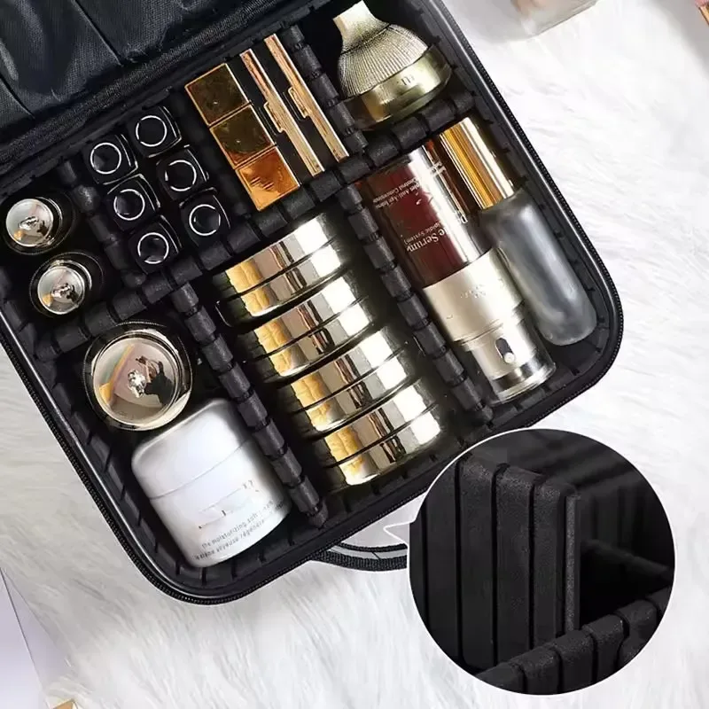 trousse de maquillage professionnelle pour femme, organiseur de cosmétiques, boîte de rangement pour esthéticienne, valise à outils pour ongles, sac de maquillage pour femme