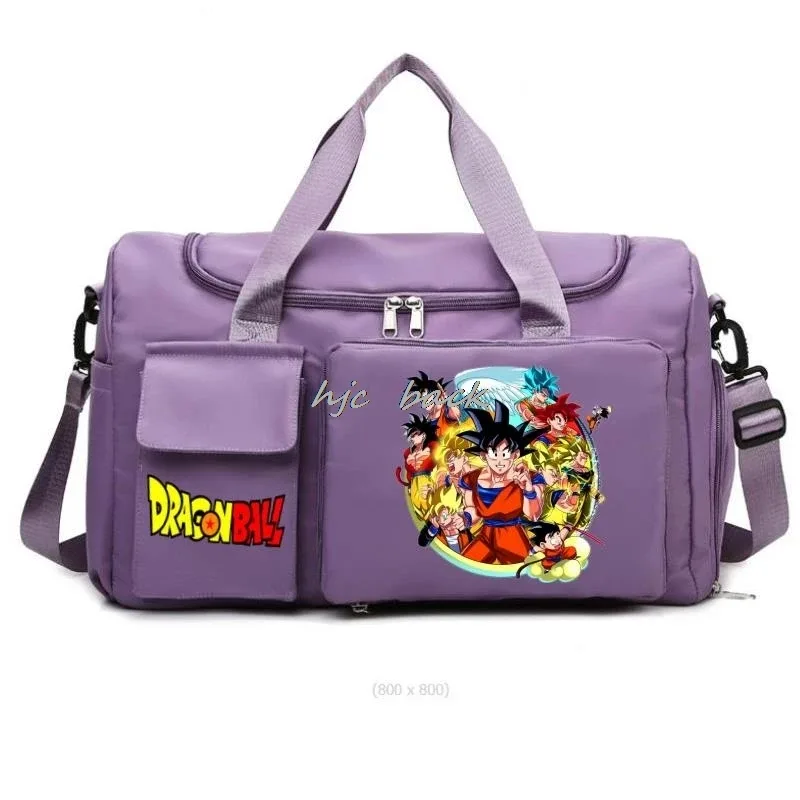 sac de rangement de grande capacité imprimé dragon ball, sac à bandoulière, accessoires de camping, sac de voyage avec séparation sec/humide