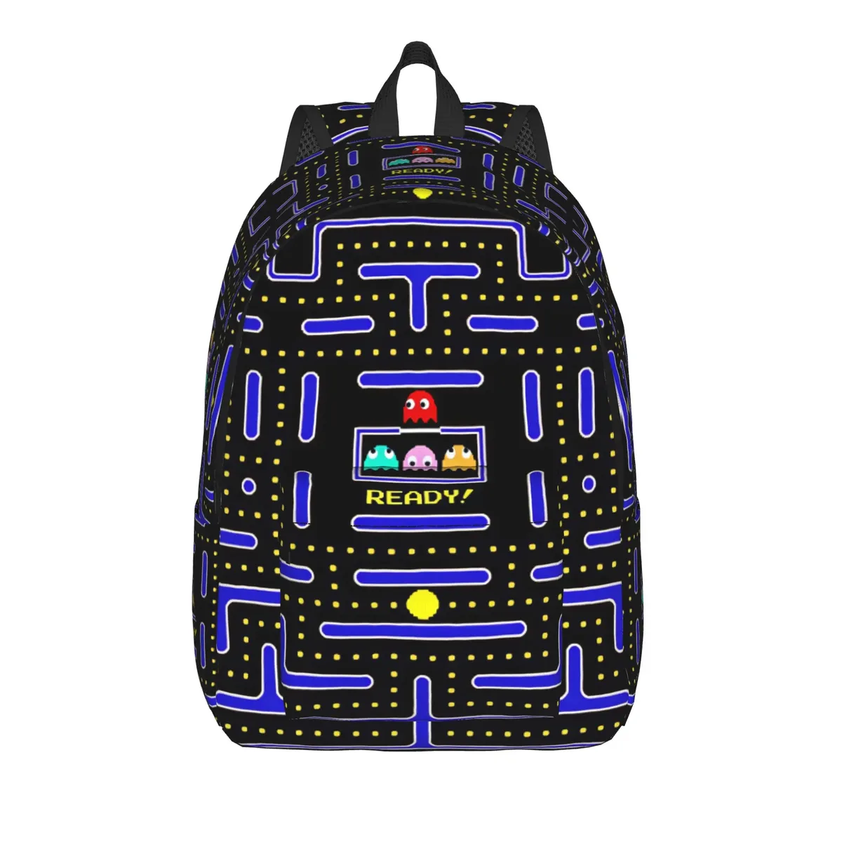 sac à dos pac-man, sacs à dos modernes pour hommes, sacs de voyage à motifs, sacs d'école secondaire, sac à dos de haute qualité