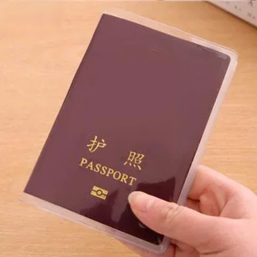 3 pièces nouvelle housse de protection pour passeport transparent givré pvc étui étanche porte-carte d'identité universel porte-carte de crédit d'affaires