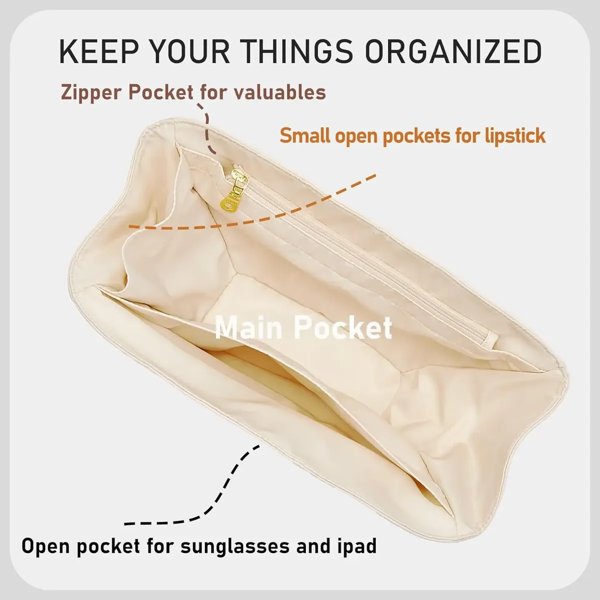 organisateur de sac en nylon pour cyme mini, super résistant, support de sac, accessoires pour sacs à main