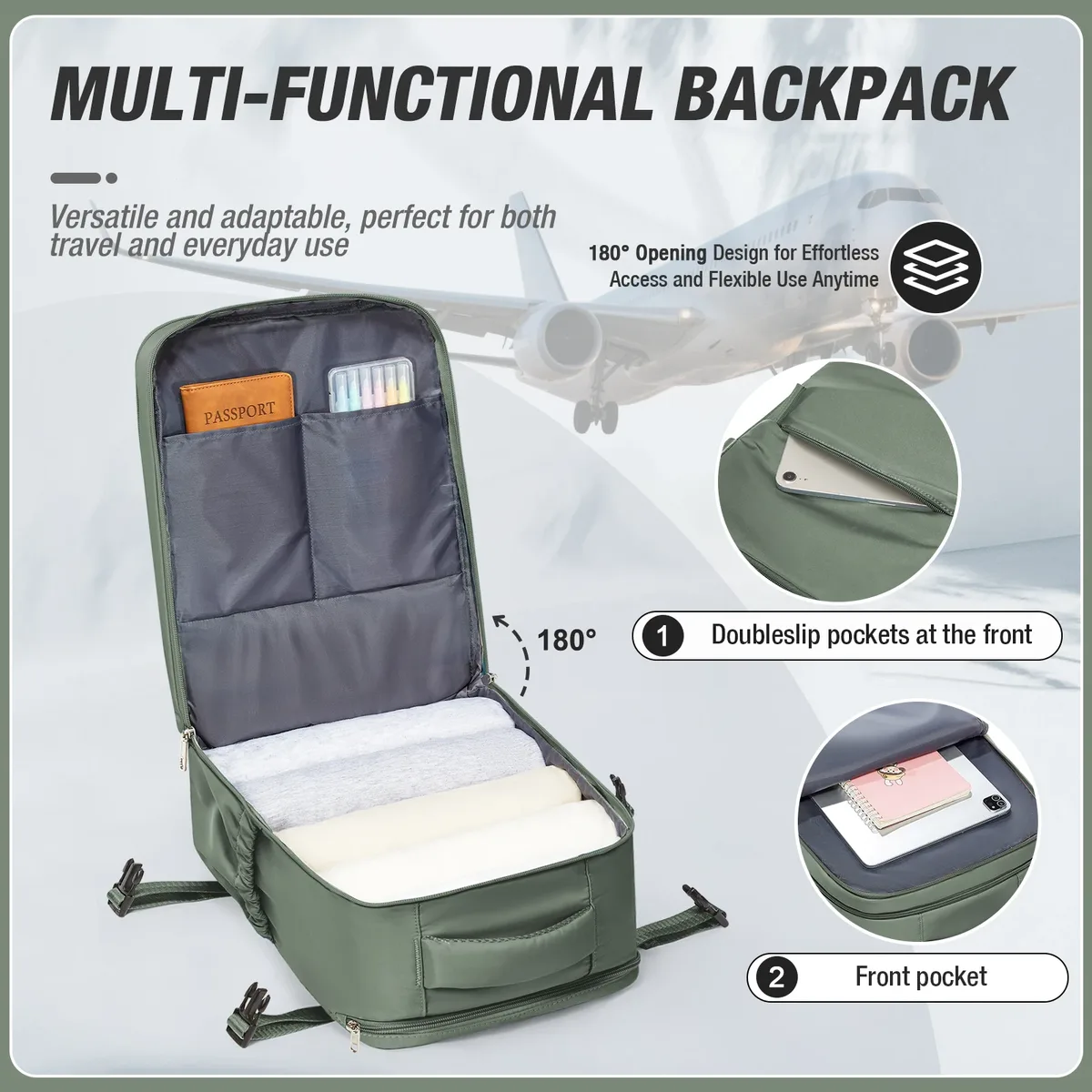 bagage à main ryanair 40x30x20 sac à dos de voyage sac à main cabine d'avion max wizz air sac à dos, sac à dos pour ordinateur portable pour hommes et femmes