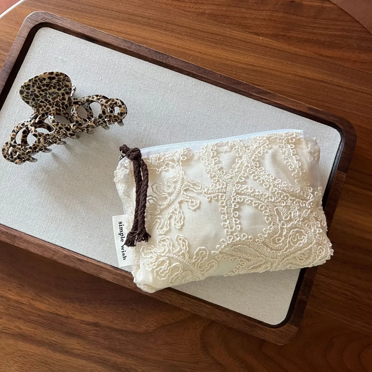 mini trousse de maquillage rétro en dentelle brodée, porte-monnaie à fermeture éclair, petit organisateur de cosmétiques, pochette pour serviettes hygiéniques, porte-cartes