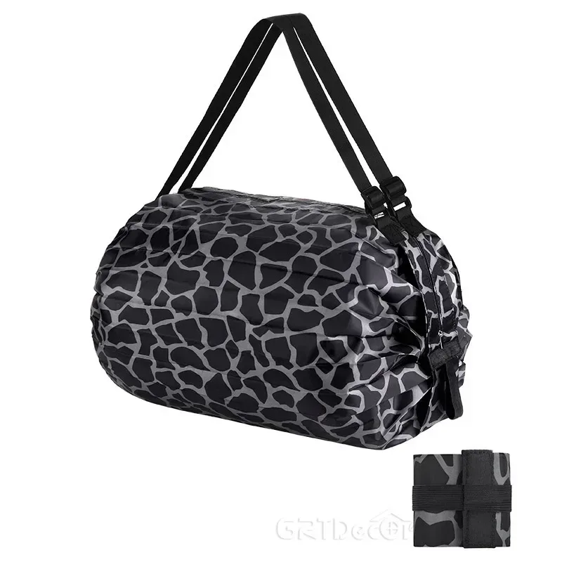 sac de shopping pliable pour femmes, fourre-tout de grande capacité, organisateurs de voyage en nylon, sacs de shopping portables à fermeture éclair pour marché