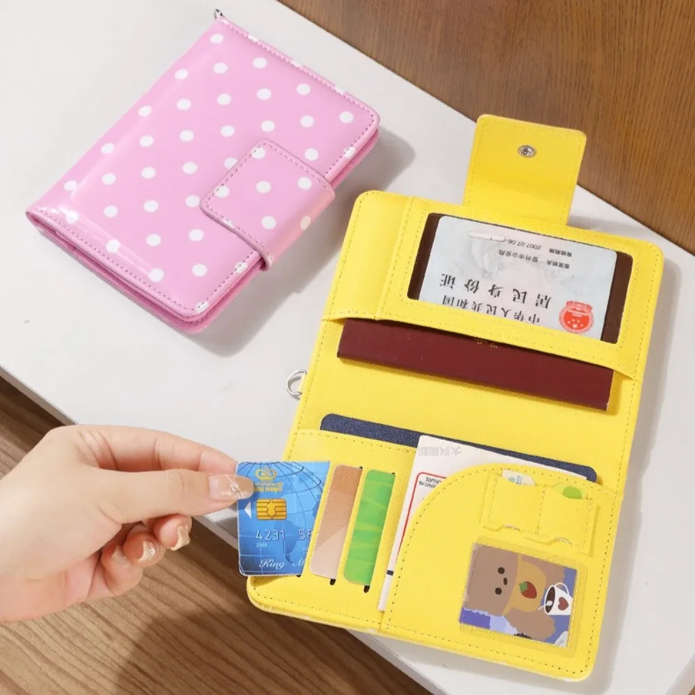porte-passeport de voyage multifonctionnel, porte-cartes multi-emplacements, porte-cartes fin, sac de rangement pour documents, couleur bonbon, portefeuille de voyage pour passeport