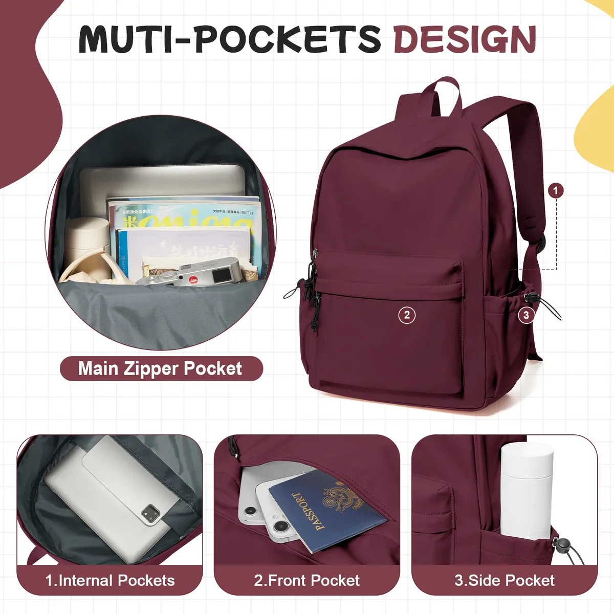 sac à dos d'école pour adolescents, filles et garçons, sac à dos pour femmes, sac de lycée, sac à dos de voyage pour ordinateur portable, sac à dos de travail décontracté