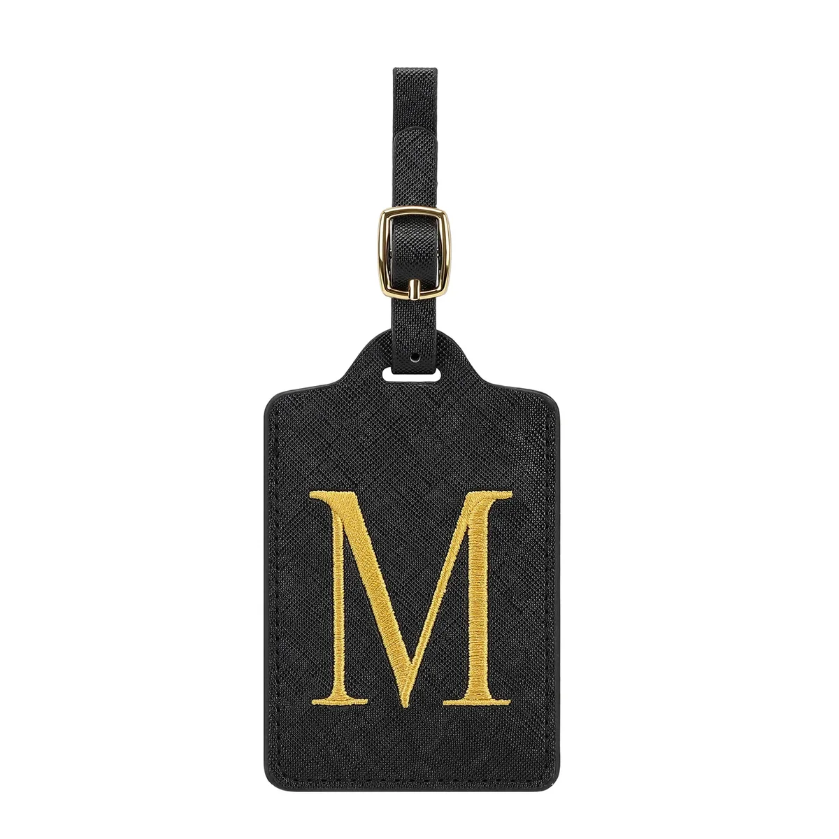 étiquette de bagage personnalisée avec 26 lettres, étiquette de nom initiale pour valise, accessoires de voyage anti-perte, adaptée aux voyages, à l'école