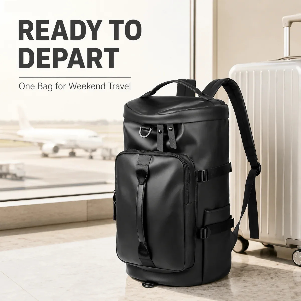 Sac à dos de voyage étanche 40L pour hommes, sac de sport avec compartiment à chaussures, grande capacité, sac à bandoulière pour entraînement sportif