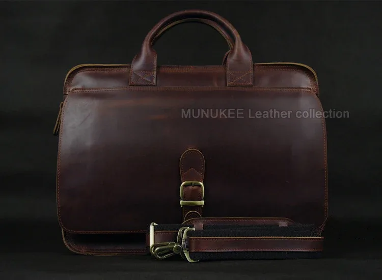 porte-documents de luxe en cuir véritable pour hommes, sac d'affaires, portefeuille en cuir pour ordinateur portable, sacoche à bandoulière pour documents et documents, sac de bureau