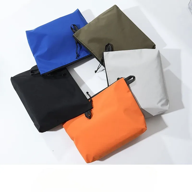 sac de toilette imperméable pour voyage en plein air, grande capacité, sac cosmétique portable, couleur unie, sac de rangement pour maquillage, étui pour femmes