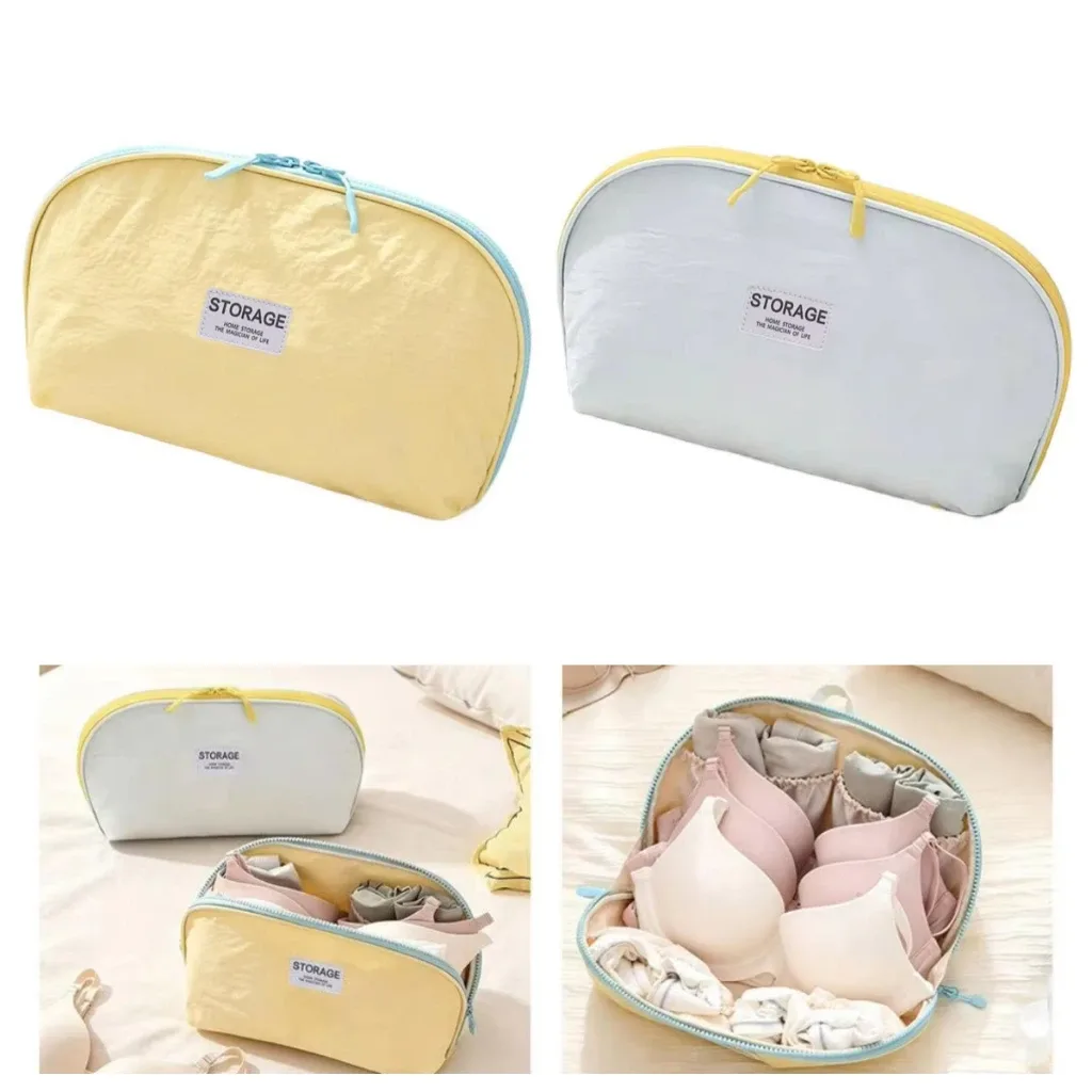 sac de rangement de voyage grande capacité, pochette de rangement pour sous-vêtements, trousse de maquillage portable, trousse de toilette pour femmes en tissu oxford