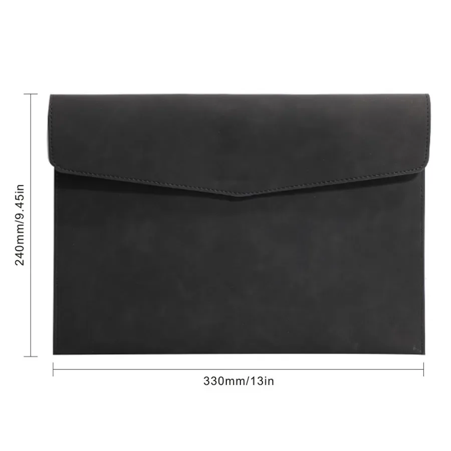 sac de documents en cuir pour entreprise, sac de rangement multifonctionnel a4 avec fermoir, sac pour ordinateur portable simple et imperméable