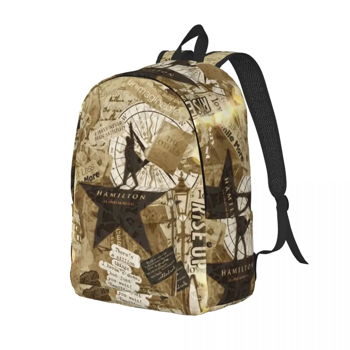 sac à dos hamiltons musicaux pour élèves d'âge préscolaire et primaire, sac à livres américain pour garçons et filles, sac à dos léger en toile pour enfants