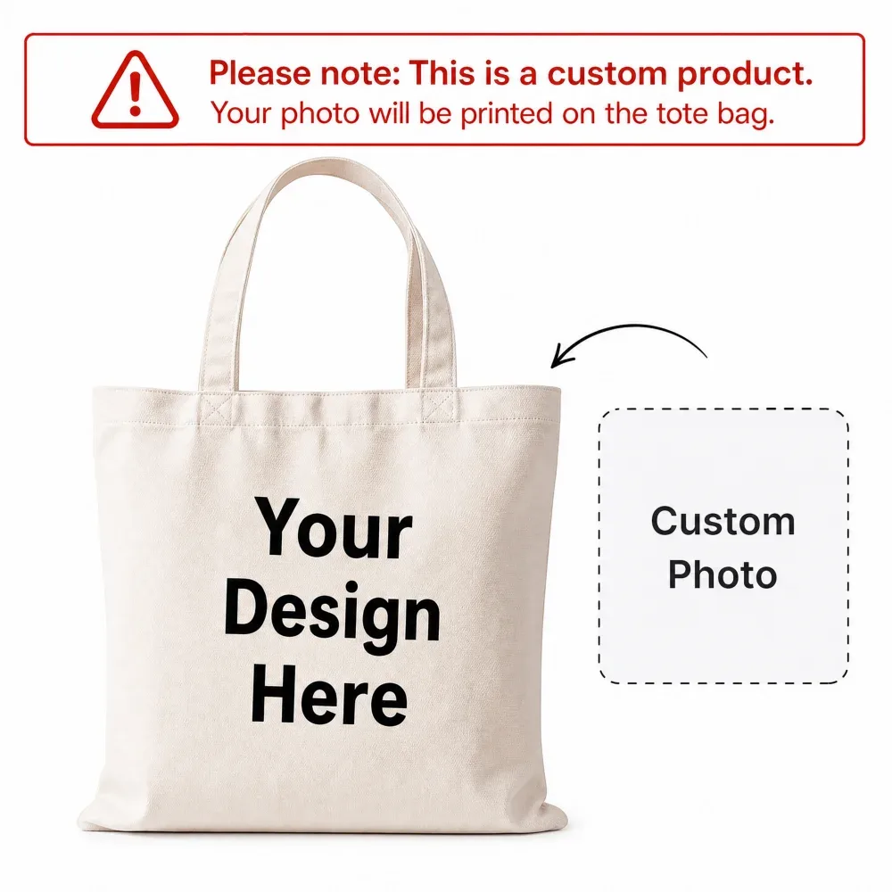 sac fourre-tout personnalisé avec photo, sac à main en toile personnalisé, sac de voyage et de shopping tendance avec votre propre image, cadeau pour femmes et amies