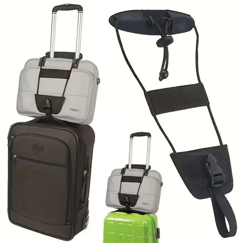 Sangle élastique réglable pour bagages, accessoires de voyage, ceinture de fixation pour valise, sangle élastique pour valises, pour ajouter un sac