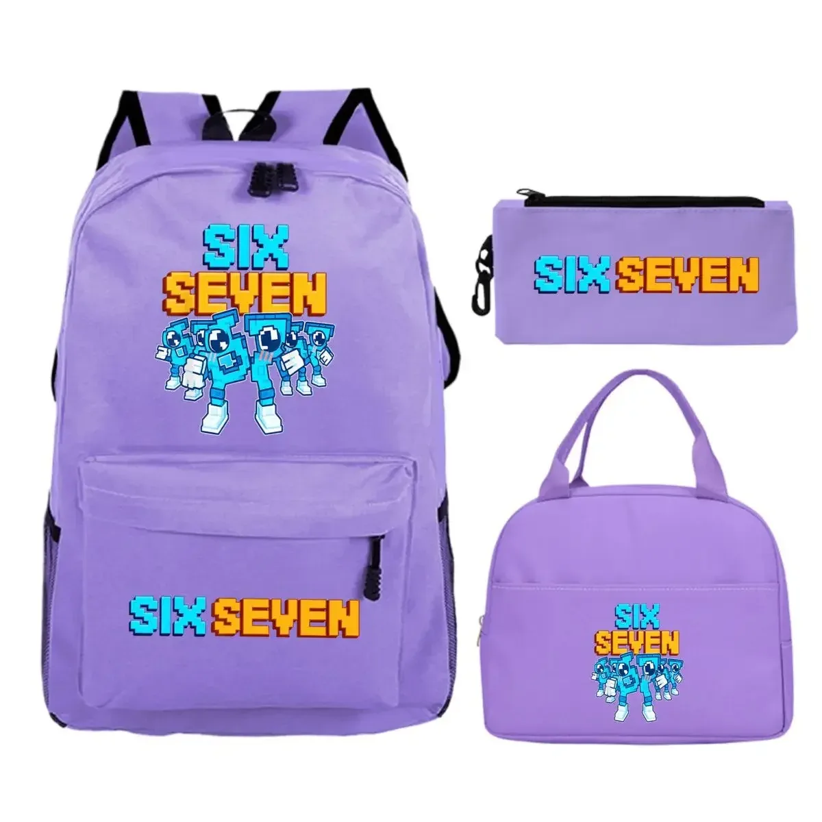 lot de 3 sacs à dos imprimés 67 six seven, style simple, légers, pour garçons et filles, sacs d'école amusants avec le numéro 67, sacs de voyage, mochilas