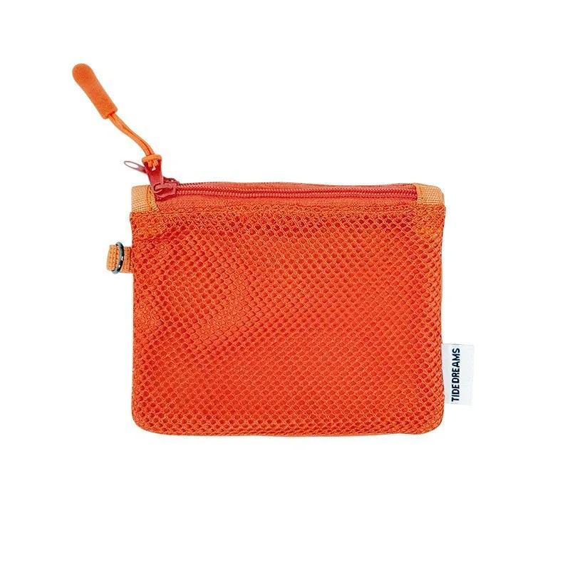 sacs de rangement en maille double couche, trousse de maquillage portable de voyage avec fermeture éclair, mini organisateur de cosmétiques et articles de toilette, sac simple pour papeterie