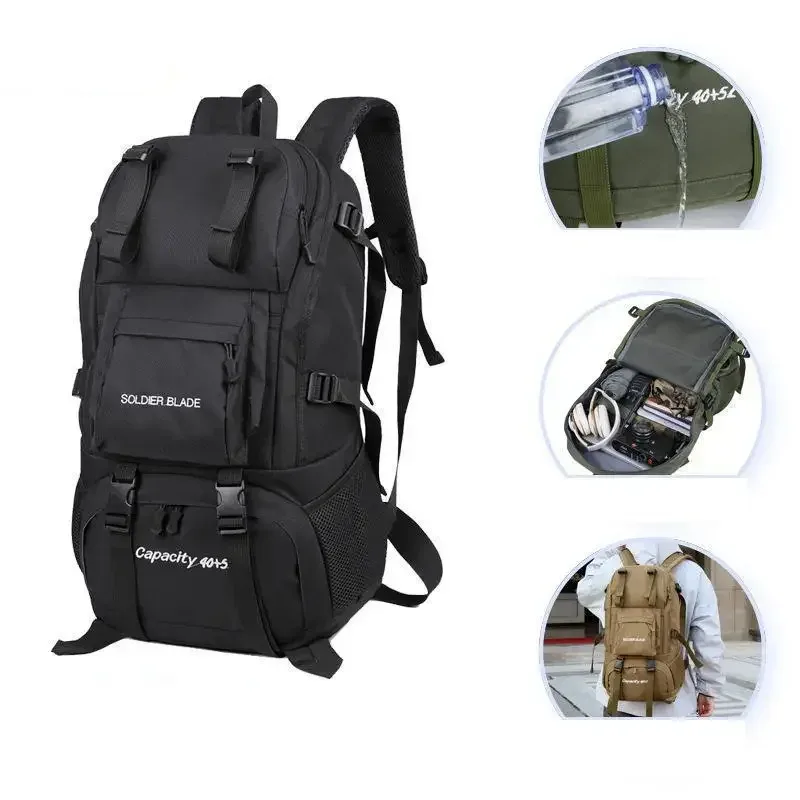 sac à dos de sport de plein air étanche ultra léger pour homme, sac d'alpinisme de randonnée, grande capacité, 50l, nouveau