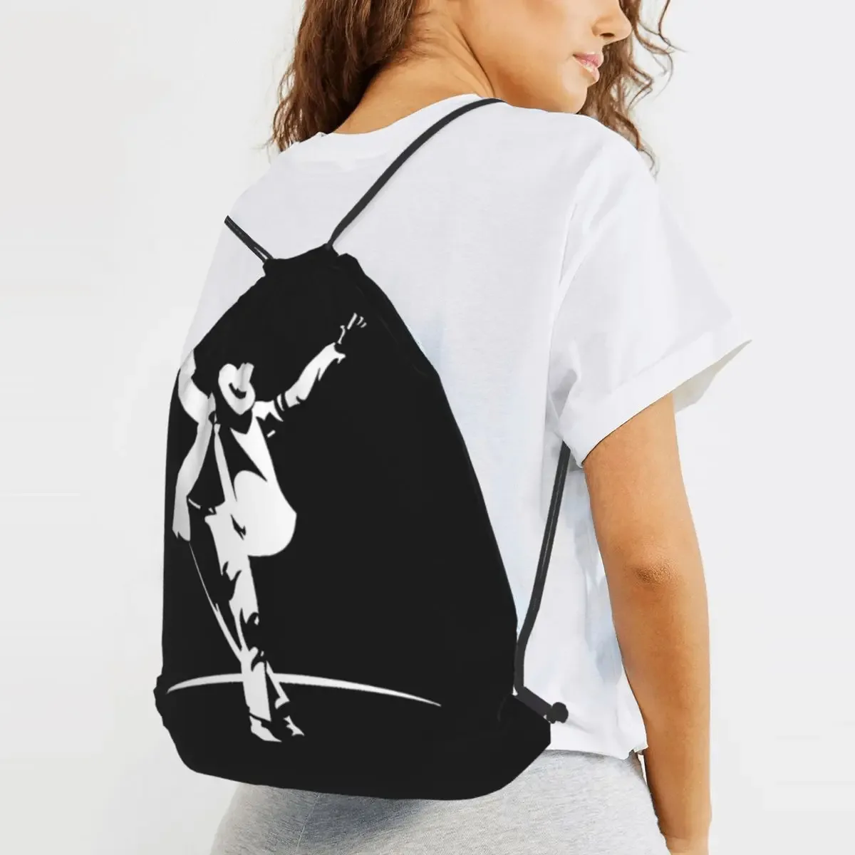 michael jackson redeki sacs à dos portables avec cordon de serrage, sacs de sport, sacs à livres pour hommes, femmes, étudiants