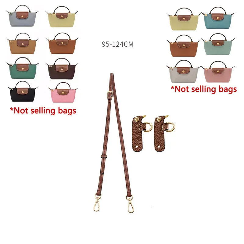 sangle d'épaule en cuir véritable adaptée au sac longchamp mini le pliage, accessoires de sangle de sac bandoulière sans perforation