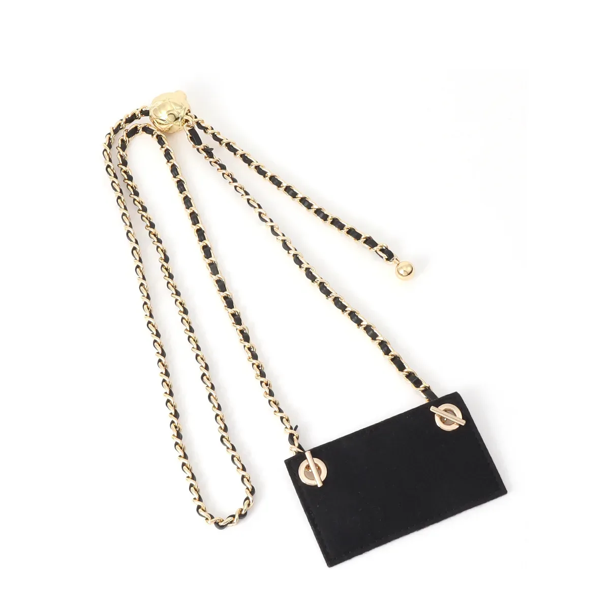 bandoulière en cuir chaîne en métal pour petit sac de carte cf sac à bandoulière accessoires remplacement portefeuille intérieur