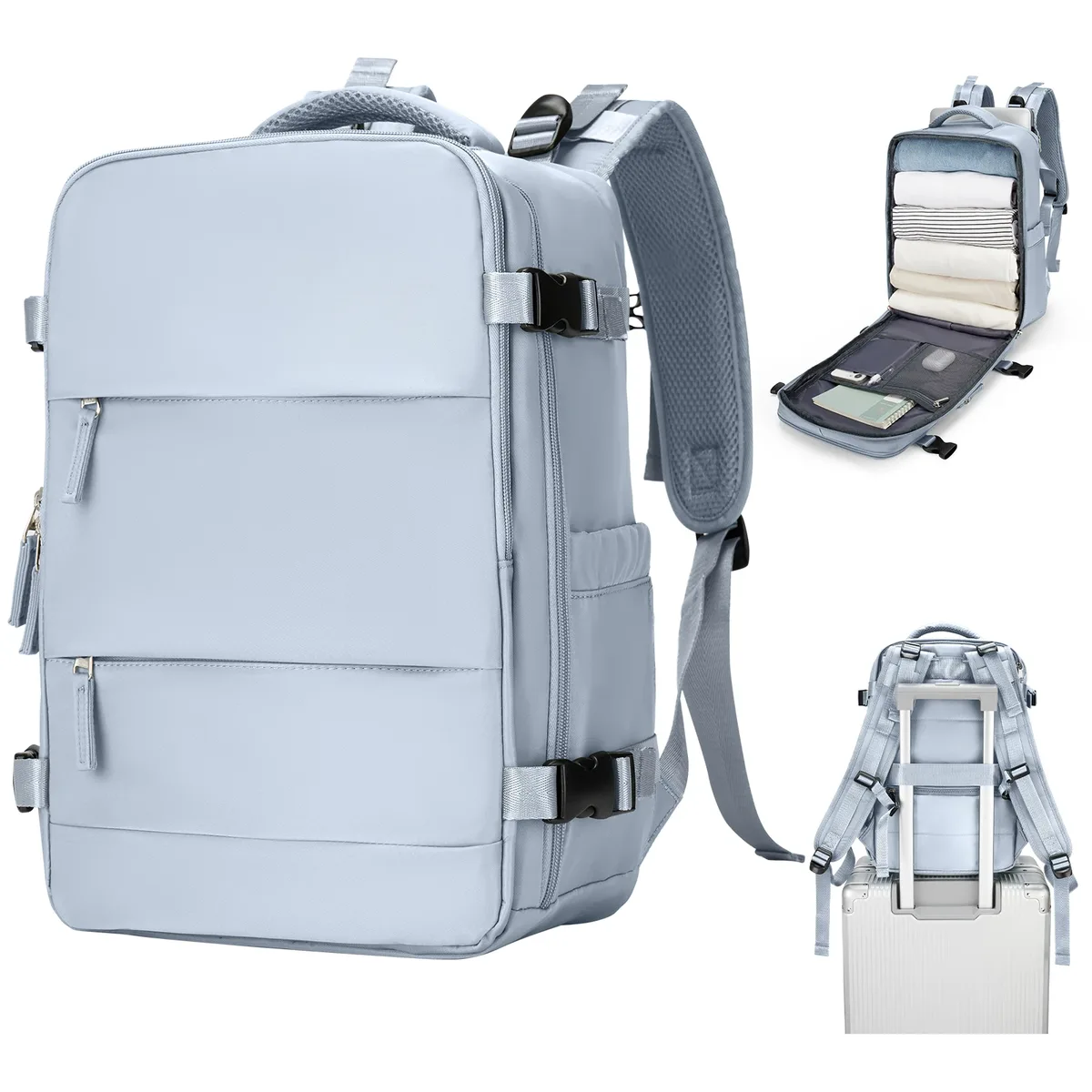 sac à dos extérieur multifonction sac à dos de voyage de grande capacité pour femmes hommes, sacs à dos pour ordinateur portable, sac résistant à l'eau ryanair 40x20x25