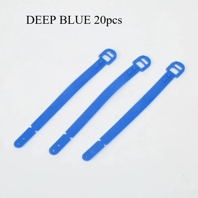 20 sangles d'étiquettes de bagage en silicone, sangles d'étiquettes de bagage en pvc avec colle colorée, cordes de suspension pour étiquettes de bagage