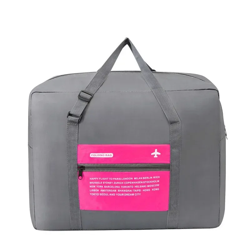 coréen pliable carré avion le sac fourre-tout sac à main étanche emballage cubes pour voyage oxford tissu week-end sac de voyage bagages
