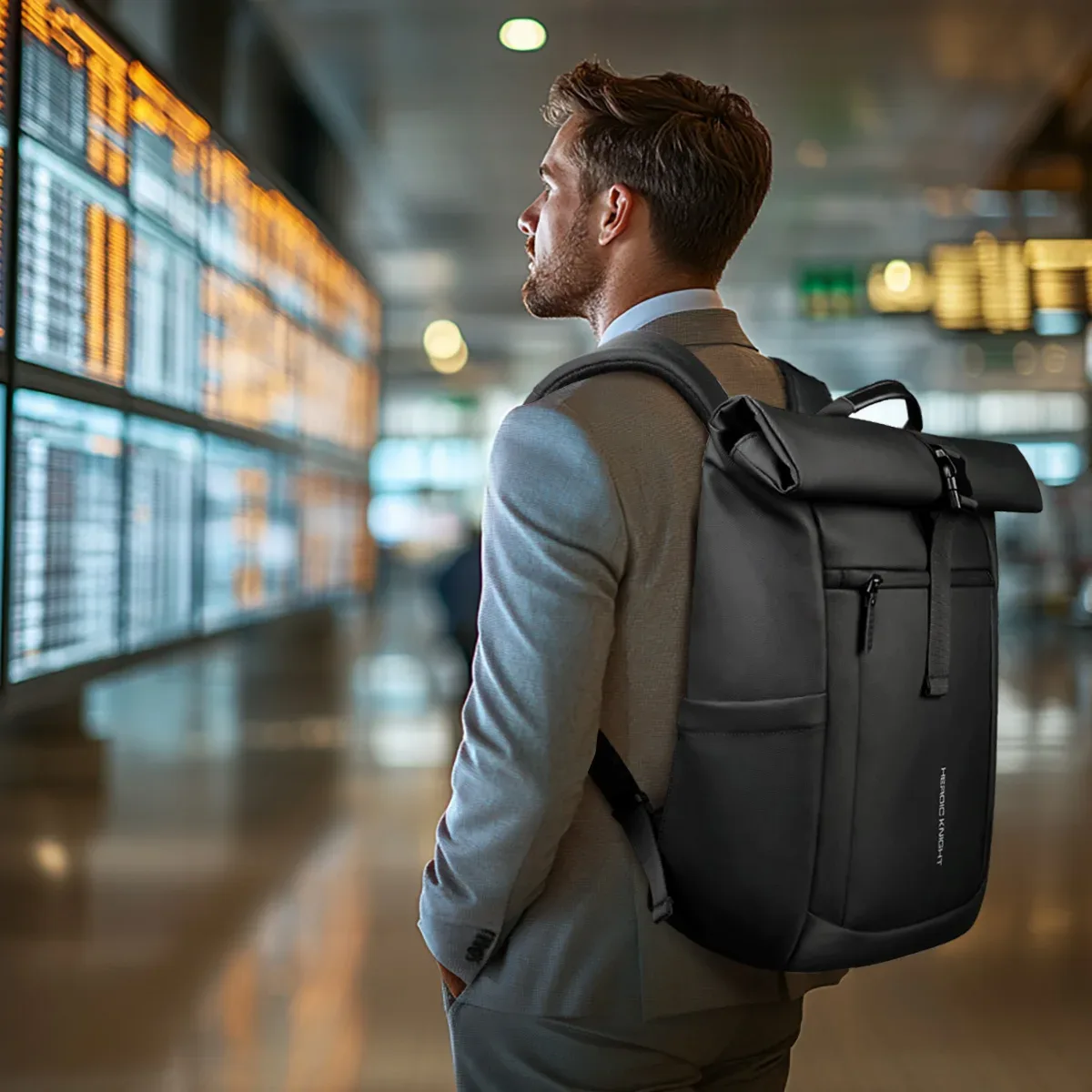 heroic knight sac à dos pour ordinateur portable à roulettes avec compartiment extensible et résistant à l'eau pour homme sac à dos élégant pour voyage décontracté