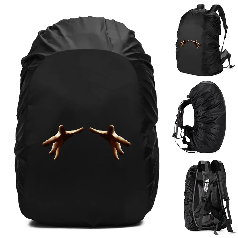 housse de pluie imperméable pour sac à dos, accessoires de voyage, motif 3d imprimé, portable pour l'extérieur, 20l-70l, pour randonnée et escalade