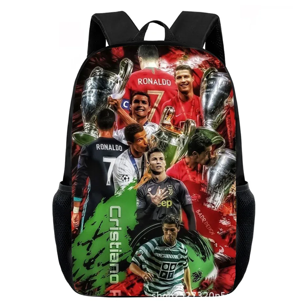 sacs à dos cr7 imprimés pour enfants, sacs d'école décontractés pour adolescents, garçons et filles, sac à dos d'école de 15 pouces, mochilas de voyage pour l'école primaire