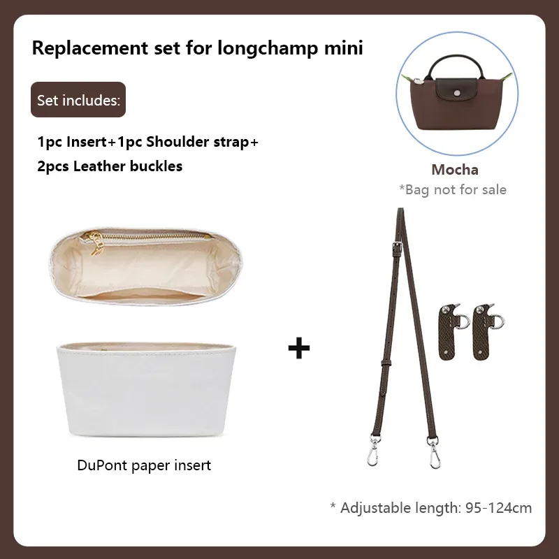 sangle de sac à bandoulière de remplacement en cuir, sangle d'épaule de sac adaptée pour longchamp mini, sangle de sac réglable en longueur, accessoires de sac