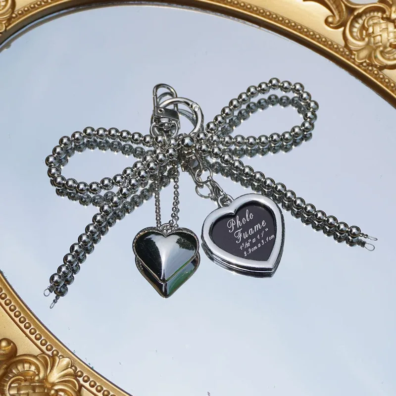 styles coréens sac charme beau coeur porte-clés sac à dos sac à main pendentif ornements arcs porte-clés mode porte-clés